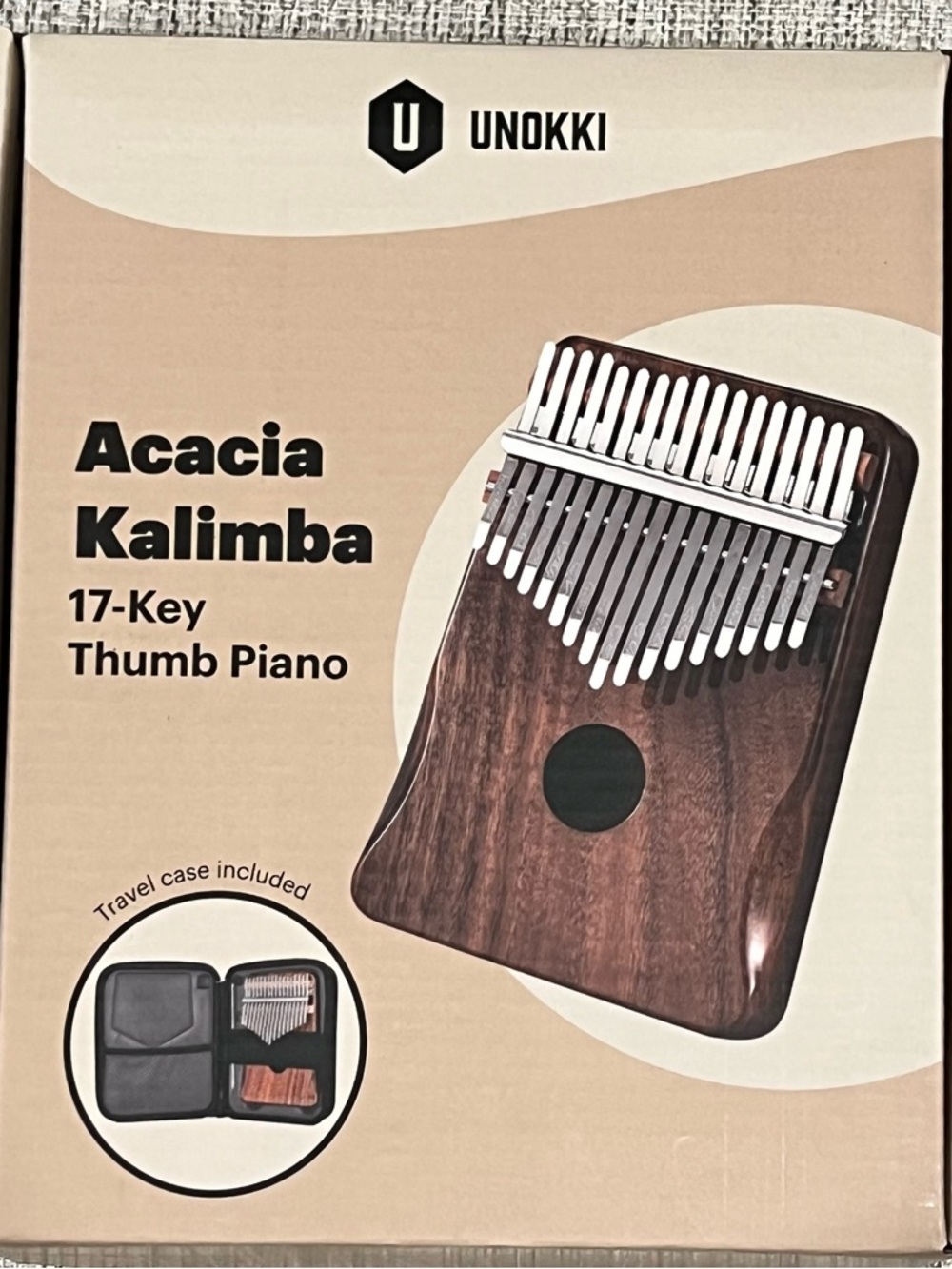 Acacia 17-Key Kalimba Thumb Piano - Dark Wood